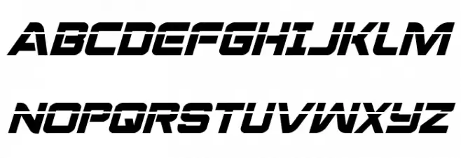 Praetorian Laser Italic Schriftart Groß