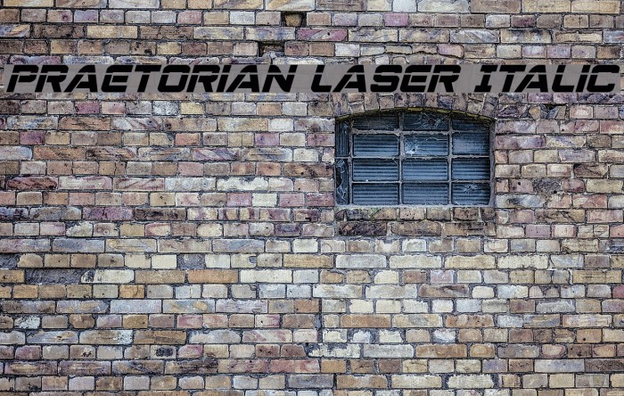 Praetorian Laser Italic Font examples