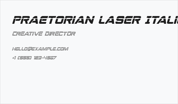 Praetorian Laser Italic Business Card