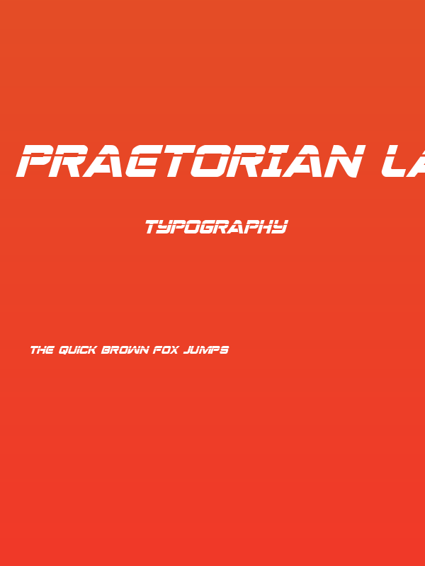 Praetorian Laser Italic Poster