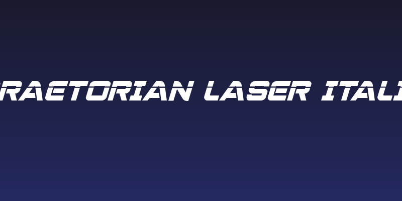 Praetorian Laser Italic Social Header