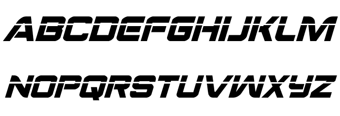 Praetorian Laser Italic Font LOWERCASE