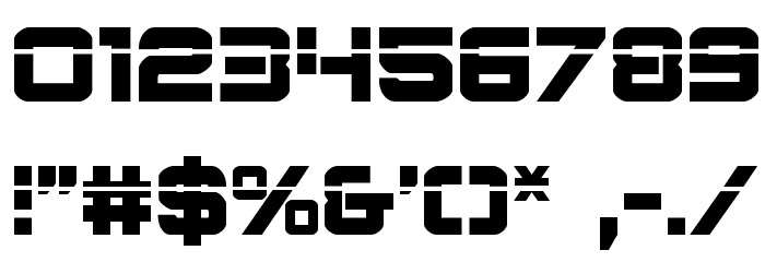 Praetorian Laser Regular Font OTHER CHARS