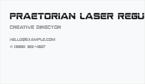 Praetorian Laser Regular Business Card