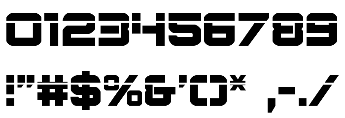 Praetorian Laser Font OTHER CHARS