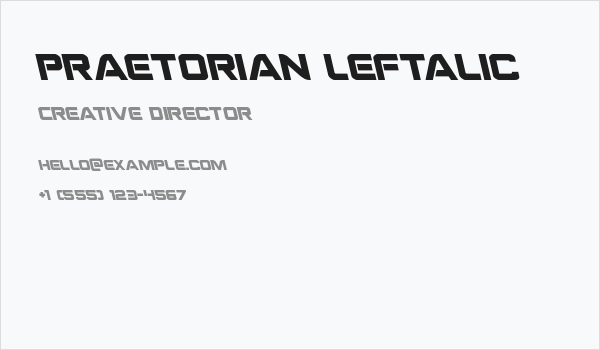 Praetorian Leftalic Business Card