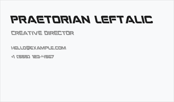 Praetorian Leftalic Business Card