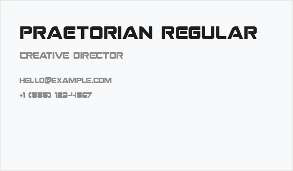 Praetorian Regular Business Card