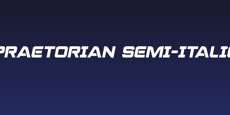 Praetorian Semi-Italic Social Header