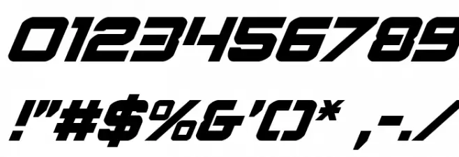 Praetorian Super-Italic Font OTHER CHARS