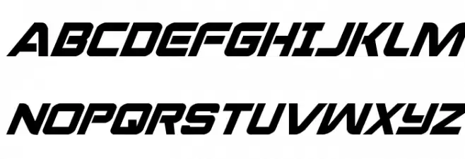 Praetorian Super-Italic फ़ॉन्ट अपरकेस