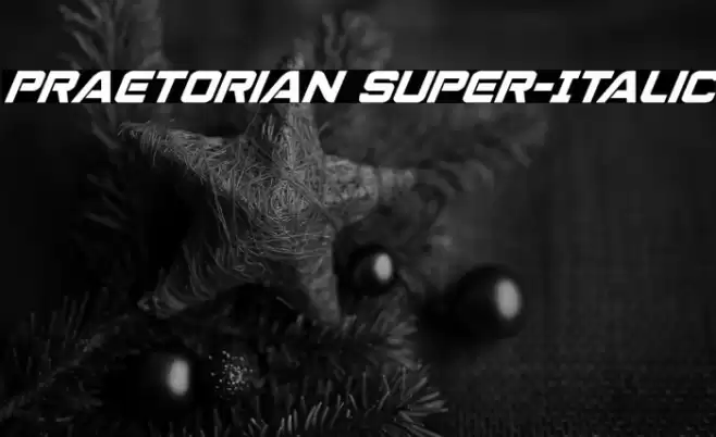 Praetorian Super-Italic Font examples