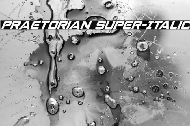 Praetorian Super-Italic Font examples