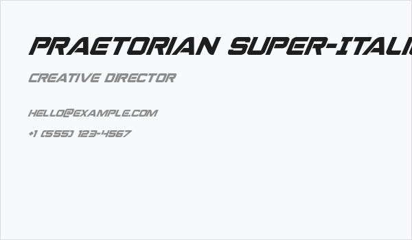 Praetorian Super-Italic Business Card