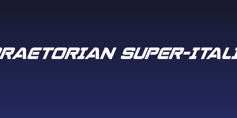 Praetorian Super-Italic Social Header