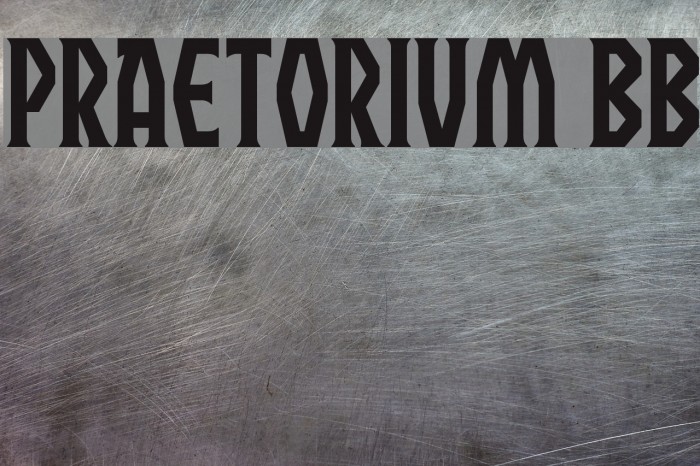 Praetorium BB Font examples
