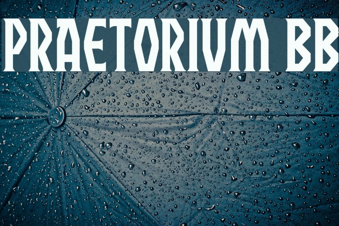 Praetorium BB Font examples