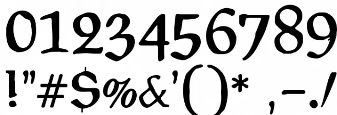 PragRoman フォント その他の文字