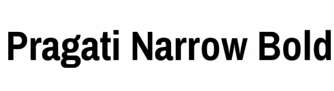 Pragati Narrow Bold  免费字体下载