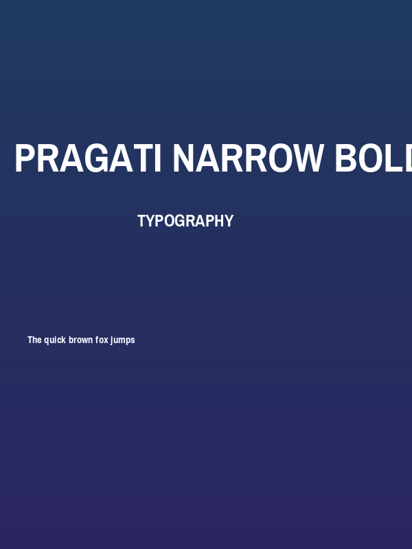 Pragati Narrow Bold1 Poster