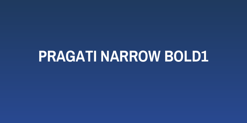 Pragati Narrow Bold1 Social Header