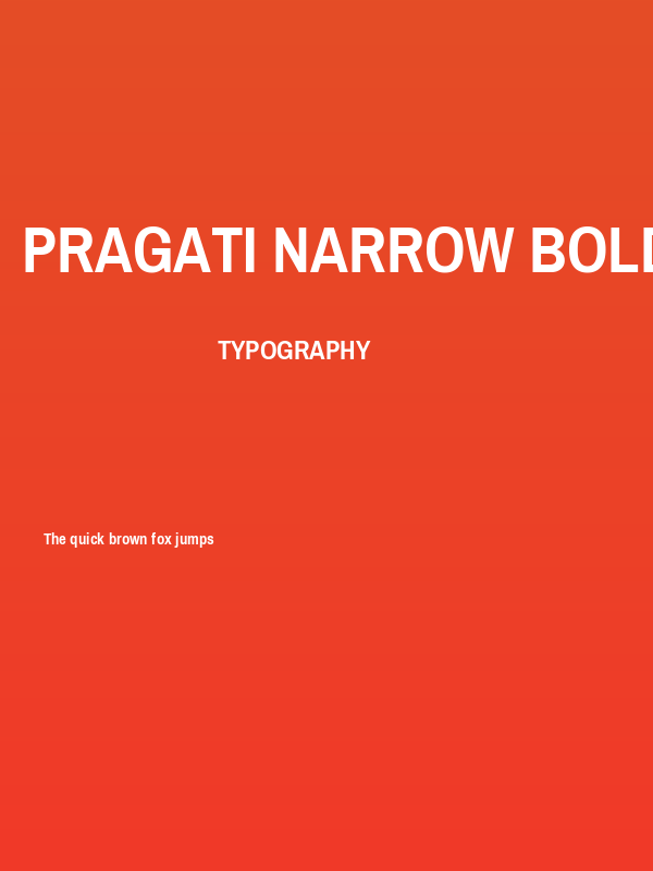 Pragati Narrow Bold Poster