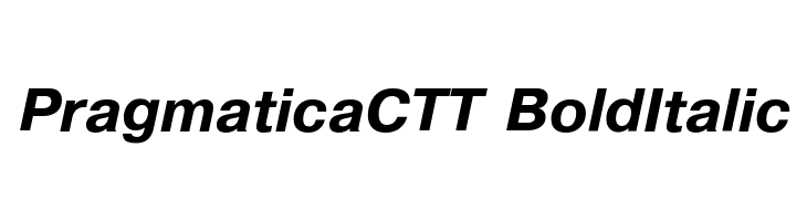 PragmaticaCTT BoldItalic Font