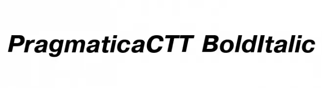 PragmaticaCTT BoldItalic  नि: शुल्क फ़ॉन्ट्स डाउनलोड