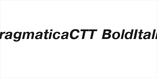 PragmaticaCTT BoldItalic Logo