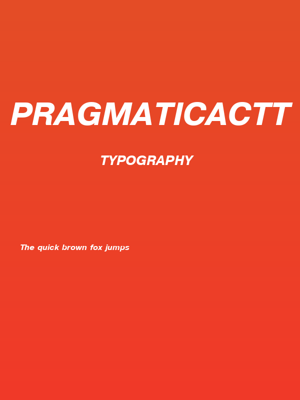 PragmaticaCTT BoldItalic Poster