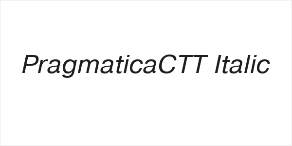 PragmaticaCTT Italic Logo