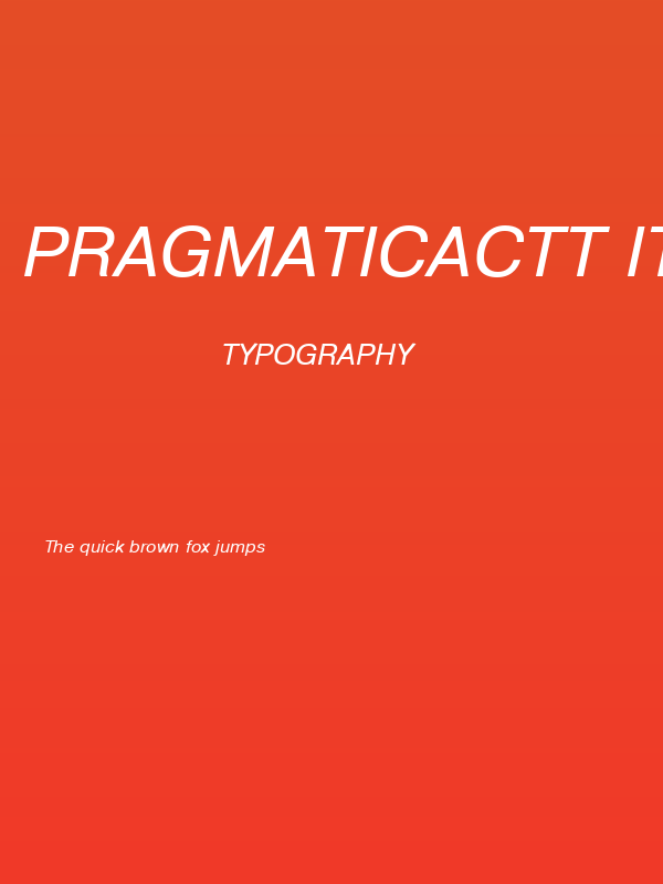 PragmaticaCTT Italic Poster