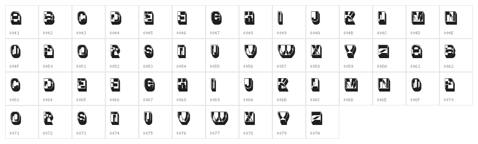 Prague 3D Regular Character Map