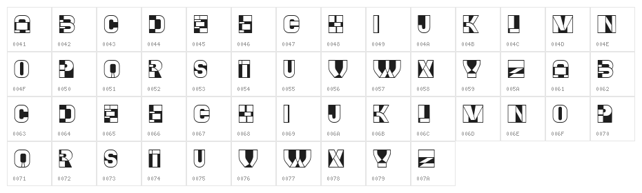 Prague Regular Character Map
