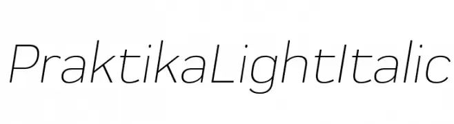 Praktika Light Italic  تنزيل الخطوط