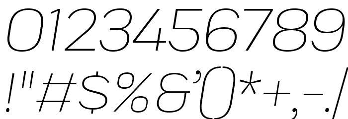 Praktika Light Italic Font OTHER CHARS