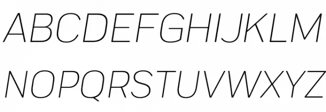 Praktika Light Italic फ़ॉन्ट अपरकेस