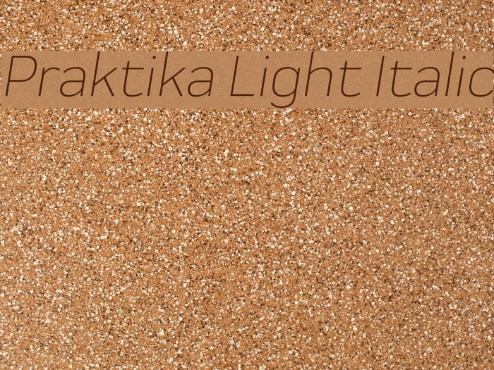 Praktika Light Italic Font examples