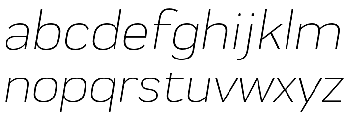 Praktika Light Italic Font LOWERCASE