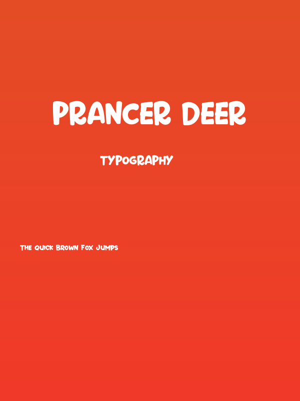 Prancer Deer Poster