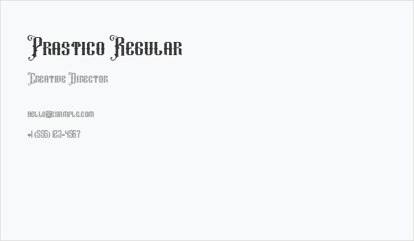 Prastico Regular Business Card