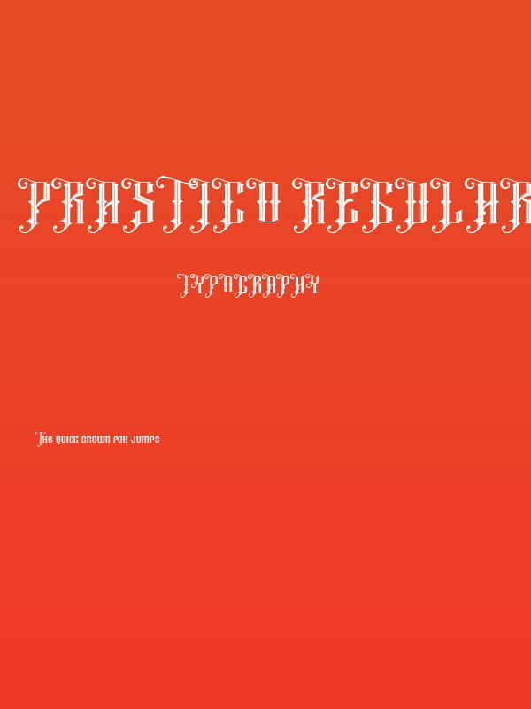 Prastico Regular Poster