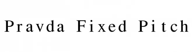Pravda Fixed Pitch  Frei Schriftart Herunterladen
