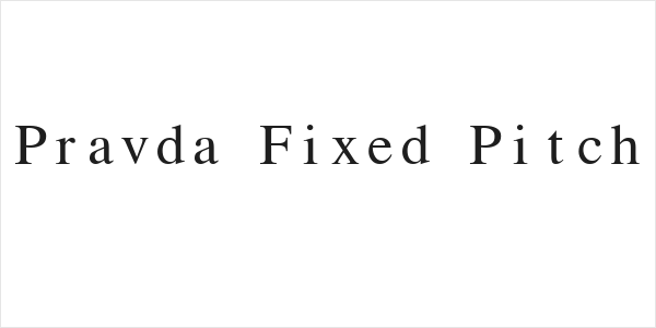 Pravda Fixed Pitch Logo