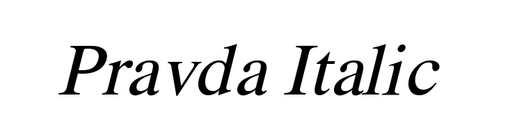 Pravda Italic फ़ॉन्ट
