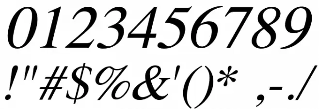 Pravda Italic Font OTHER CHARS