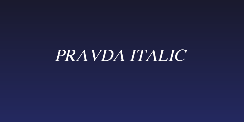 Pravda Italic Social Header