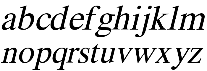 Pravda Italic Font LOWERCASE