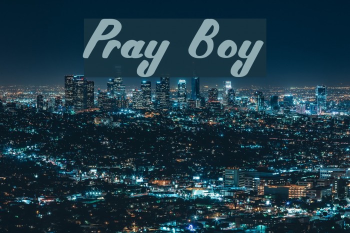 Pray Boy Font examples