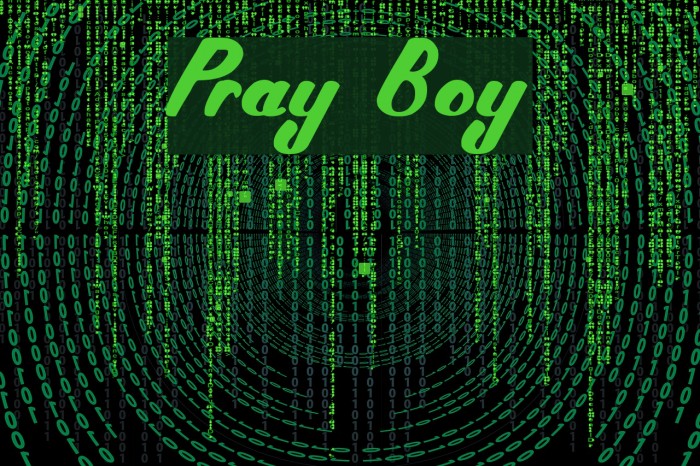 Pray Boy Font examples